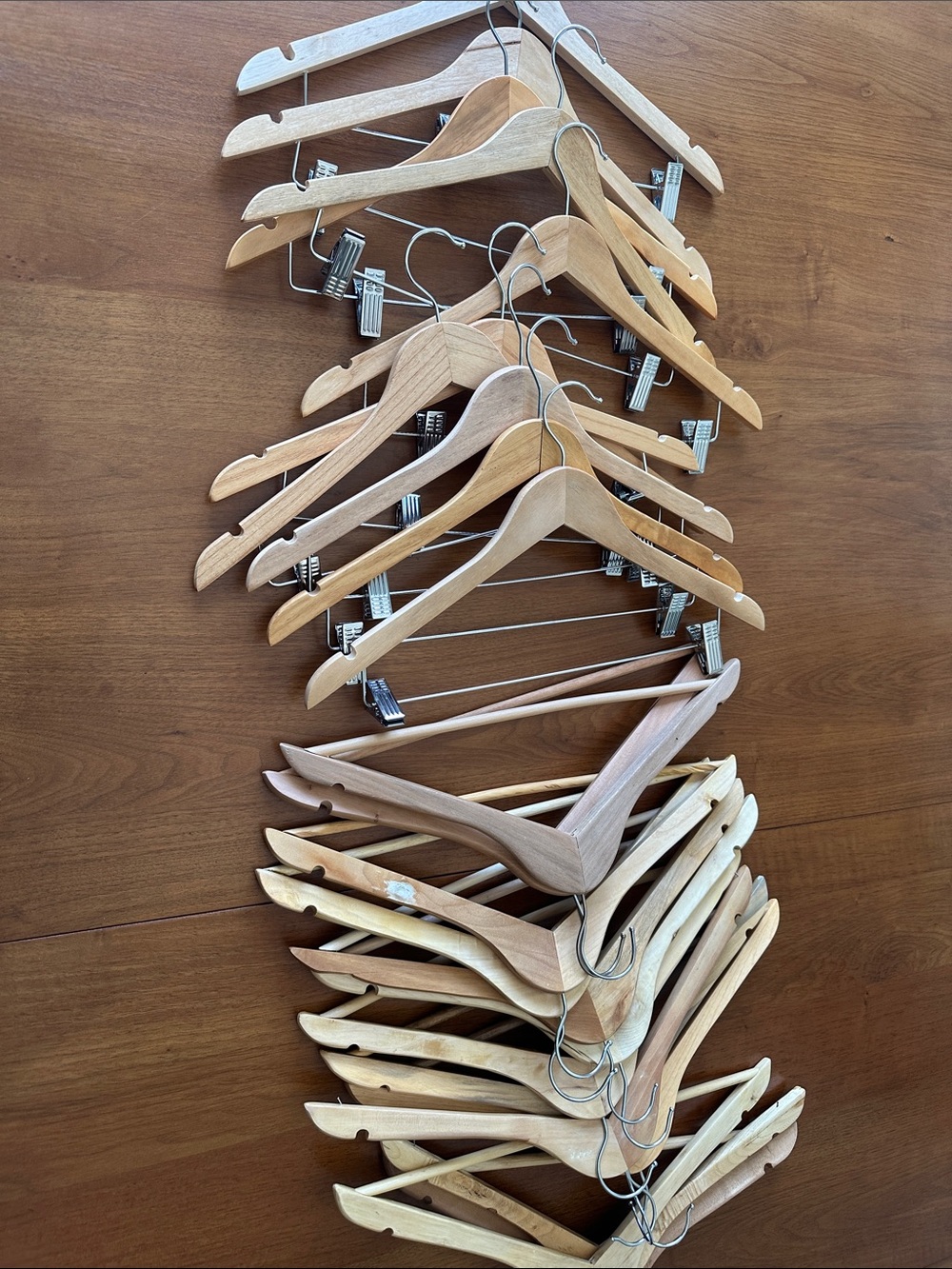 Wooden Clothing Hangers Bundle - Natural Wood